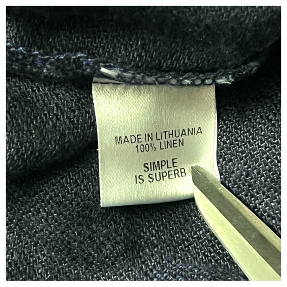 New FLAX Linen Flood Pants 2G 2X Sapphire Blue Melange - Picture 5 of 6